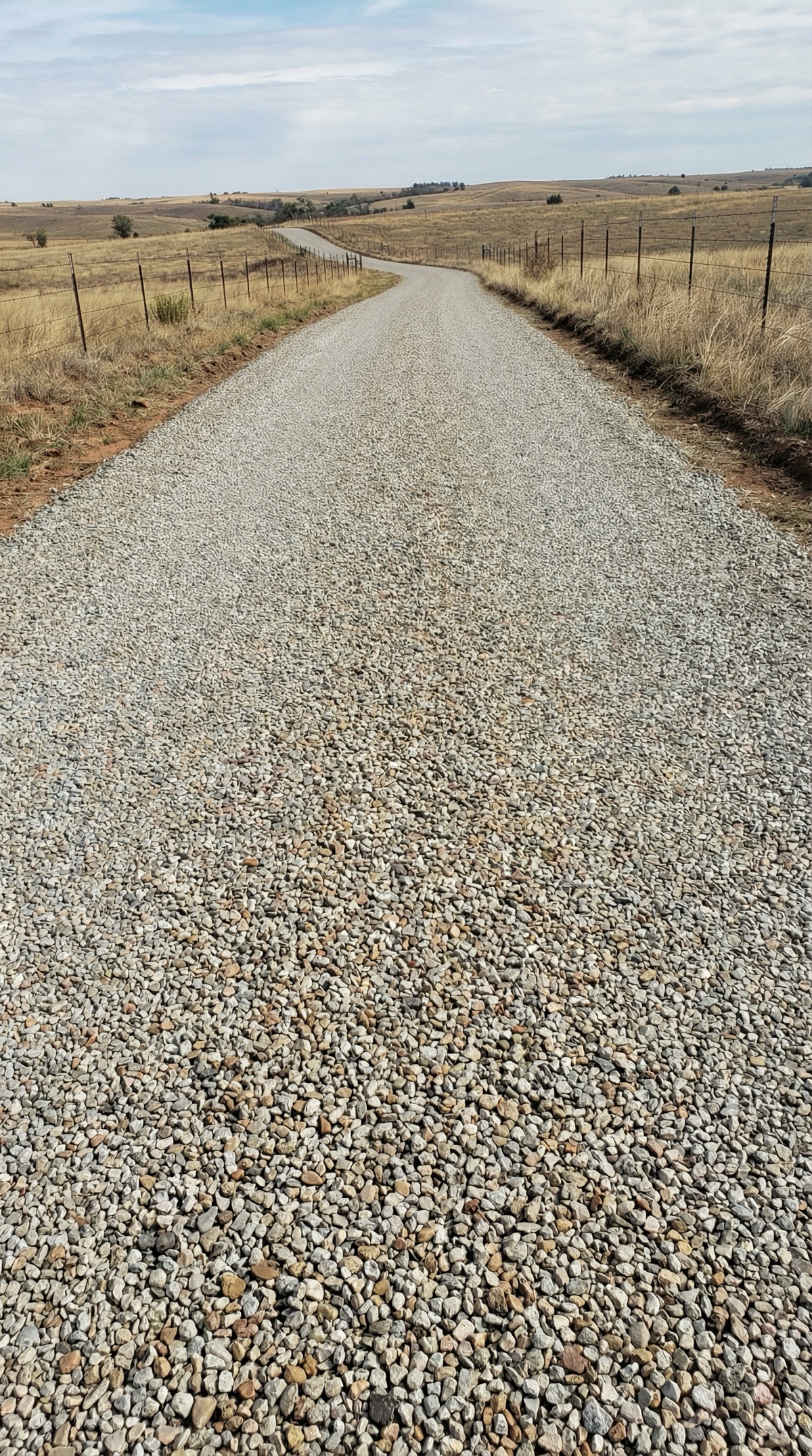 Chip seal road through Colorado landscape